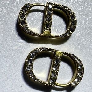 Dior Gold and Silver Crystal Earrings